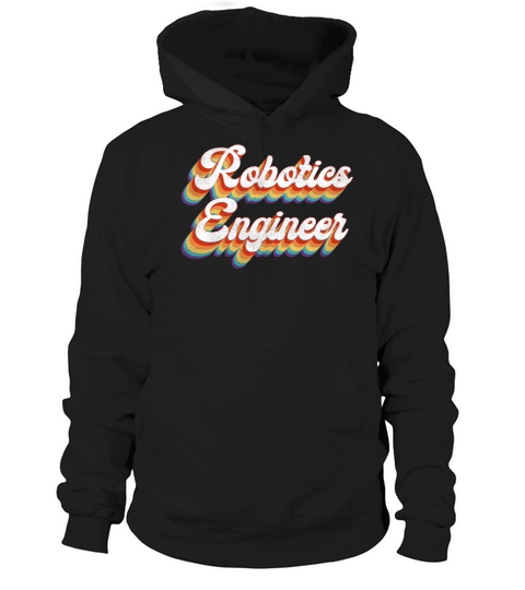 Robot Robotics Engineer Retro Hoodie Unisex