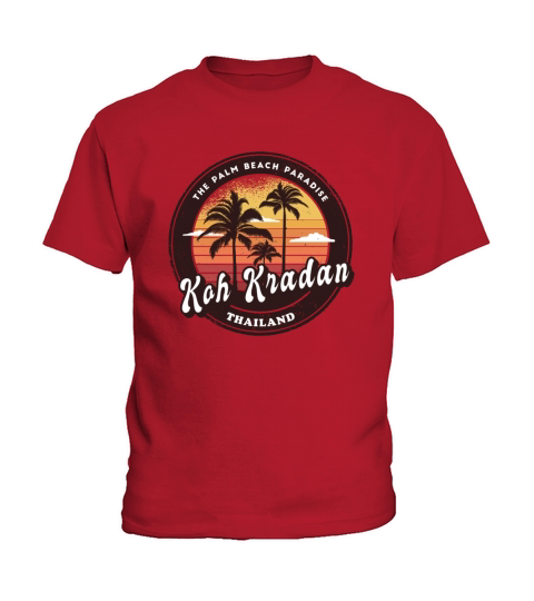 Koh Kradan Thailand vintage palm trees Kids T-Shirt