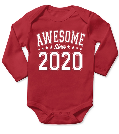 Awesome Since 2020 Birthday 2020 Vintage 2020 Long Sleeve Baby One-Piece