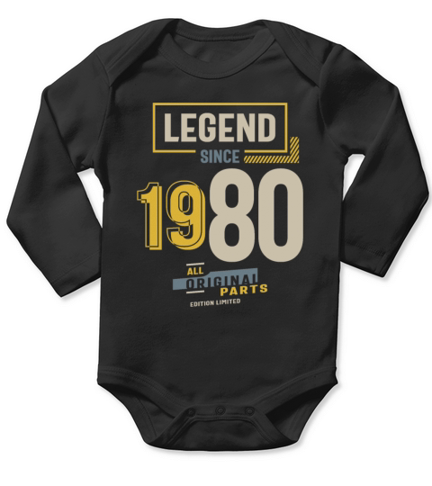 Legend Since 1980 43rd birthday Long Sleeve Baby One-Piece