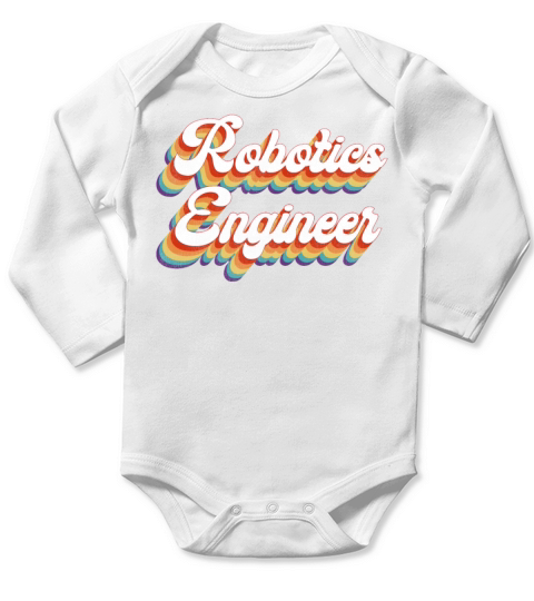 Robot Robotics Engineer Retro Long Sleeve Baby One-Piece