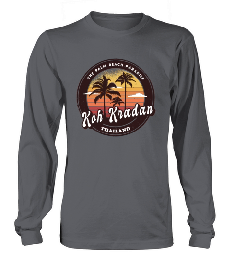 Koh Kradan Thailand vintage palm trees Long sleeved Unisex