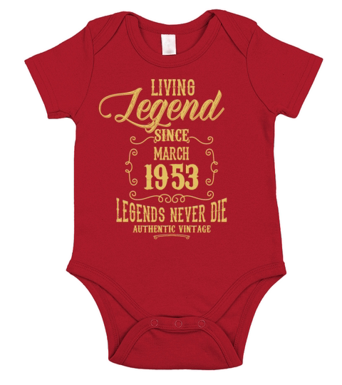Living Legend since March 1953 Short Sleeve Baby One-Piece
