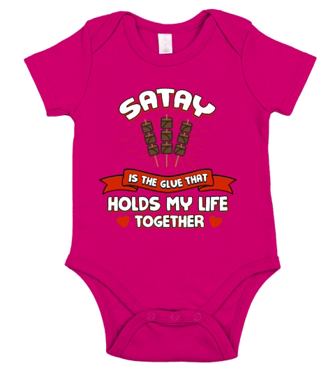Satay Holds My Life Together Funny Barbecue Humor Short Sleeve Baby One-Piece