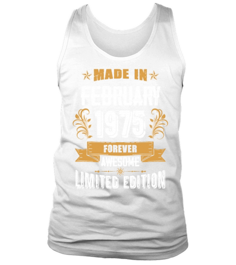 February 1975 Vintage Birthday Present Tank Top Unisex