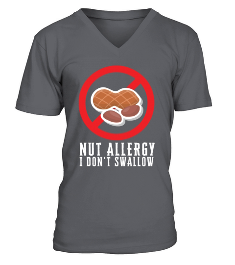 Peanut Allergy Awareness Peanut Allergic V-Neck T-shirt
