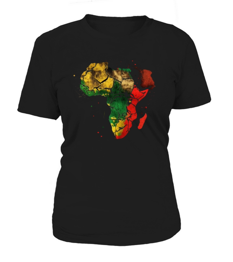 Continent Africa shirt black histore month Women's T-Shirt