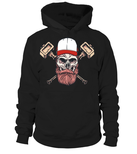 Bearded beard skull hammer glasses Bearded beard s Hoodie Unisex