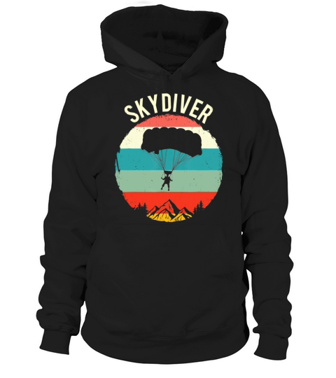 Vintage Skydiving Parachuting Retro Skydiver Hoodie Unisex