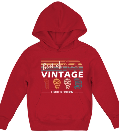 Original 1993 vintage birthday retro Kids Hoodie