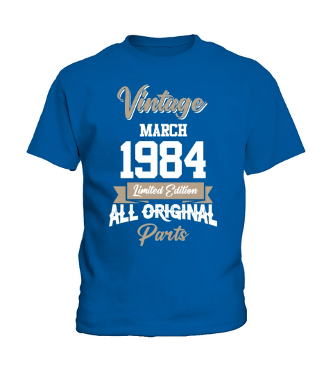 March 1984 Vintage Birthday Present Kids T-Shirt