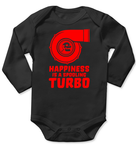 Happiness is a spooling Turbo 1 Long Sleeve Baby One-Piece