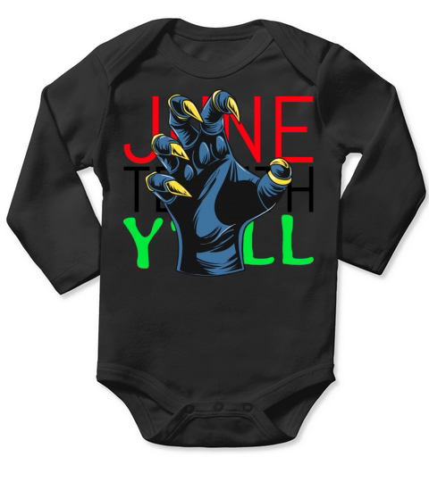 The Juneteenth African Heritage Design Long Sleeve Baby One-Piece