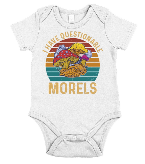 I Have Questionable Morels Mushroom Short Sleeve Baby One-Piece
