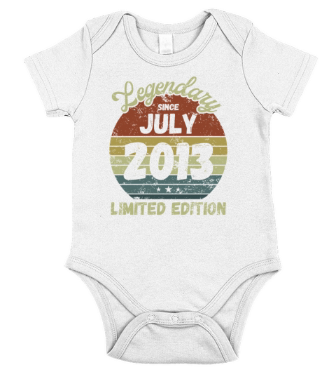 July 2013 - Vintage Birthday Present Short Sleeve Baby One-Piece