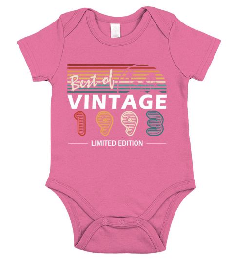 Original 1993 vintage birthday retro Short Sleeve Baby One-Piece