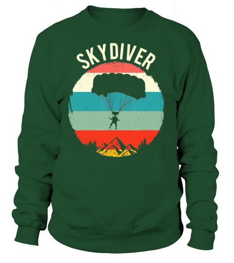 Vintage Skydiving Parachuting Retro Skydiver Sweatshirt Unisex
