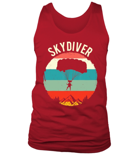 Vintage Skydiving Parachuting Retro Skydiver Tank Top Unisex