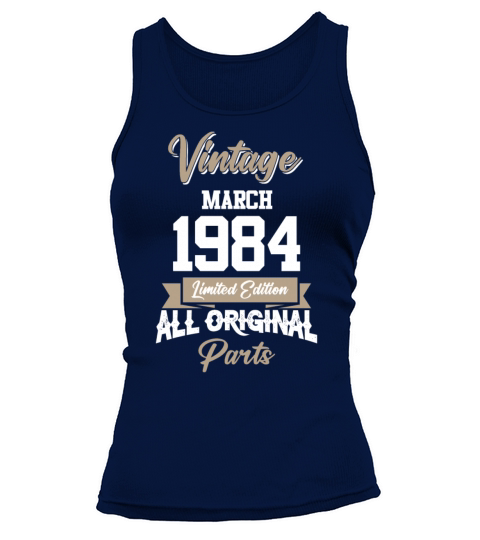 March 1984 Vintage Birthday Present Tank top Woman