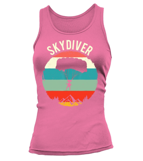 Vintage Skydiving Parachuting Retro Skydiver Tank top Woman