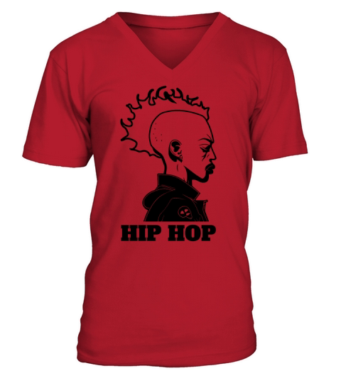 Hip Hop Forever - line art V-Neck T-shirt