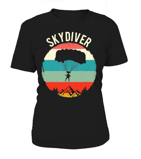 Vintage Skydiving Parachuting Retro Skydiver Women's T-Shirt