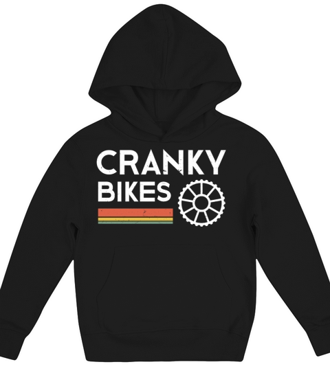 Bicycle Cranky Retro Gift For Cycling Lovers Kids Hoodie