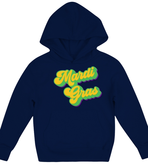 Vintage Mardi Gras Retro Fat Tuesday Mardi Gras Kids Hoodie