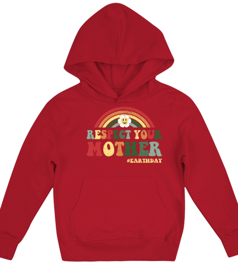 World Earth Day Celebration Vintage Respect Mother Kids Hoodie