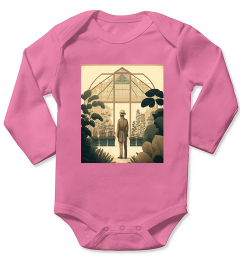 Greenhouse Allotment Garden Vintage Greenhouse Long Sleeve Baby One-Piece