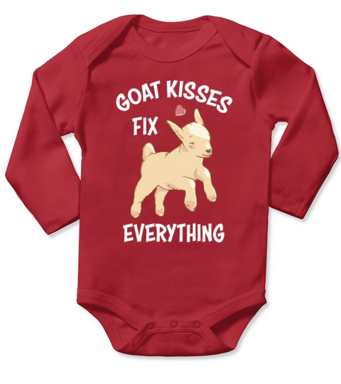 Spreading Love Laughter Goat Kisses Fix Everything Long Sleeve Baby One-Piece