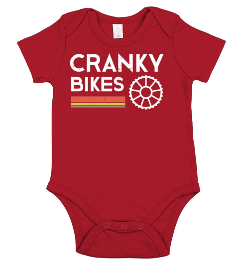 Bicycle Cranky Retro Gift For Cycling Lovers Short Sleeve Baby One-Piece