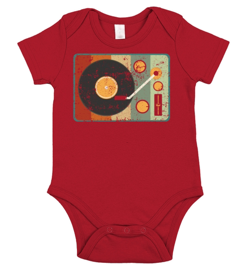 Vinyl Record Player Music Lover Record Collector Short Sleeve Baby One-Piece