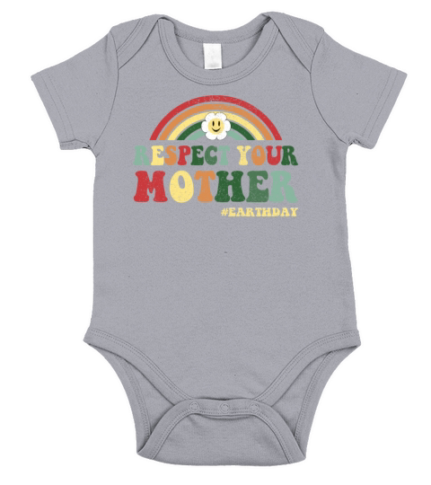 World Earth Day Celebration Vintage Respect Mother Short Sleeve Baby One-Piece