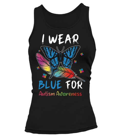 Colorful Puzzle April Blue For Autism Awareness Tank top Woman