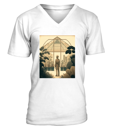 Greenhouse Allotment Garden Vintage Greenhouse V-Neck T-shirt