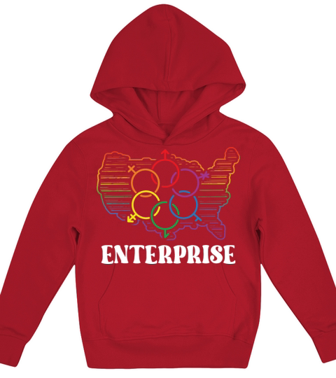 Enterprise Pride Month Pride Flag LGBT Community L Kids Hoodie