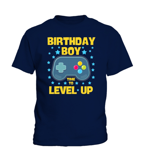 Birthday boy time to level up birthday for a game Kids T-Shirt
