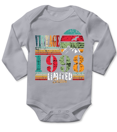 1998 Vintage Birthday Present Long Sleeve Baby One-Piece