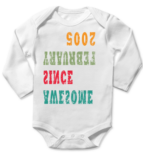 2005 vintage vintage birthday gift retro Long Sleeve Baby One-Piece
