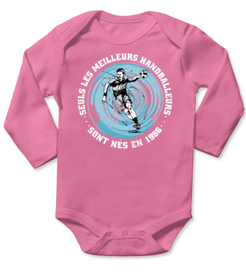 Handballers born in 1986 Birthday Vintage French Long Sleeve Baby One-Piece