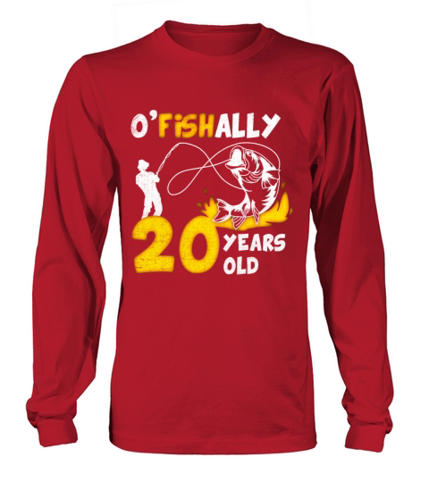 20th Birthday Fishing 1973 Vintage Fisherman Angle Long sleeved Unisex