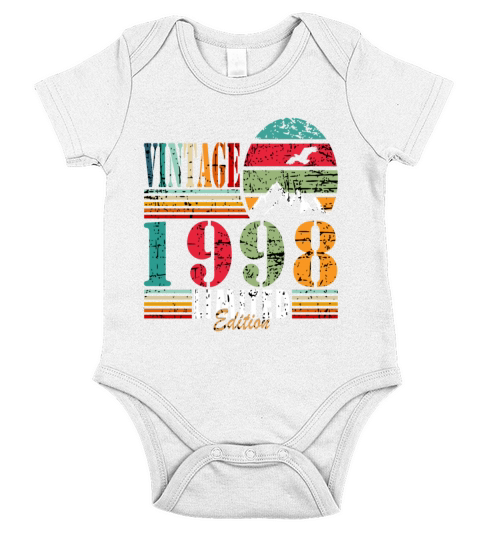 1998 Vintage Birthday Present Short Sleeve Baby One-Piece