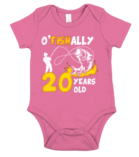 20th Birthday Fishing 1973 Vintage Fisherman Angle Short Sleeve Baby One-Piece