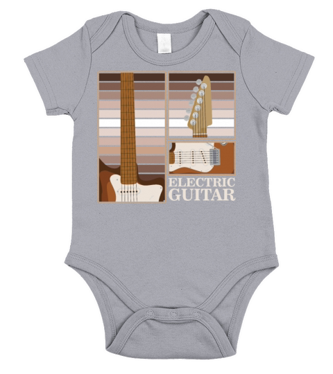 Electric Guitar Player String Instrument Music Short Sleeve Baby One-Piece