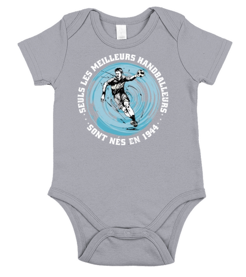 Handballers born in 1944 Birthday Vintage French Short Sleeve Baby One-Piece