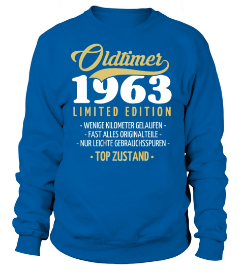 60th Birthday Vintage 1963 Sweatshirt Unisex