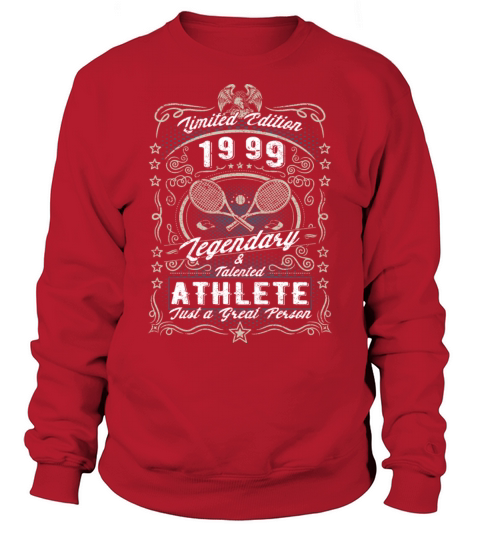 Vintage 1999 Tennis Birthday Gift Sport Hobby Sweatshirt Unisex