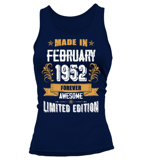 February 1952 Vintage Birthday Present Tank top Woman