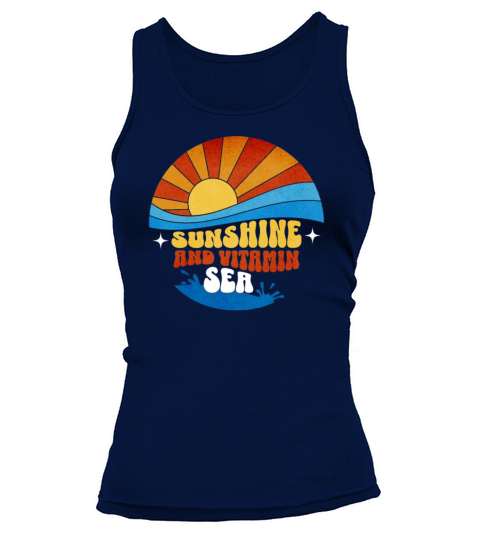 Sunshine And Vitamin Sea Retro Vintage Beach Tank top Woman